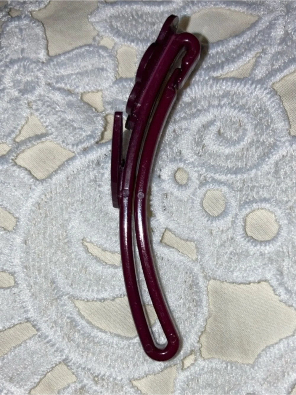 Vintage Buch + Deichmann Flower Crystal Hair Barrett (in Boysenberry)